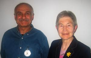 Barbara Graham is pictured with Rotarian Adnan Soojeri.